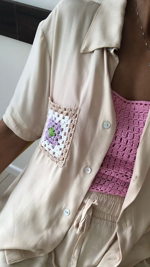 Camisa SunFlowers Bege