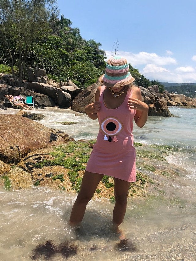 Vestido Curto Olho Grego