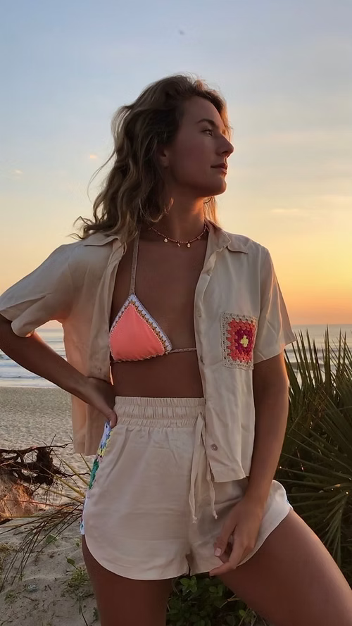 Camisa SunFlowers Bege