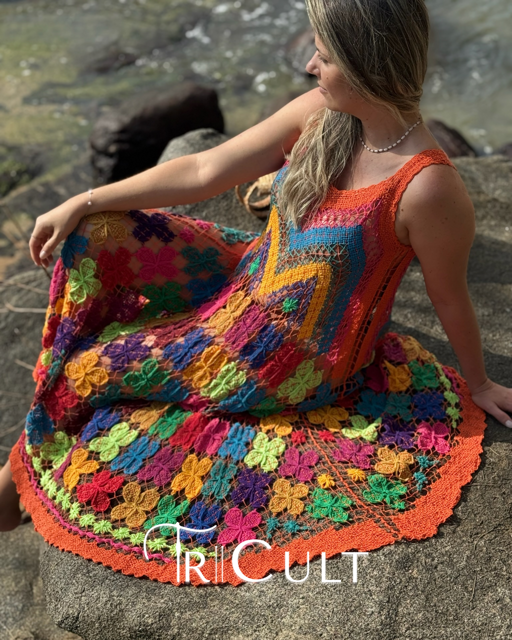 Vestido Renda Filé Florescer