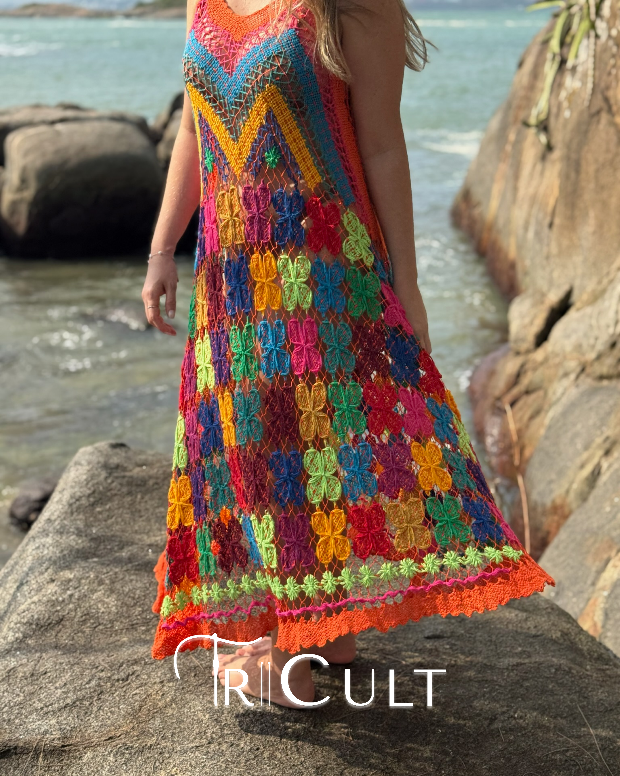 Vestido Renda Filé Florescer