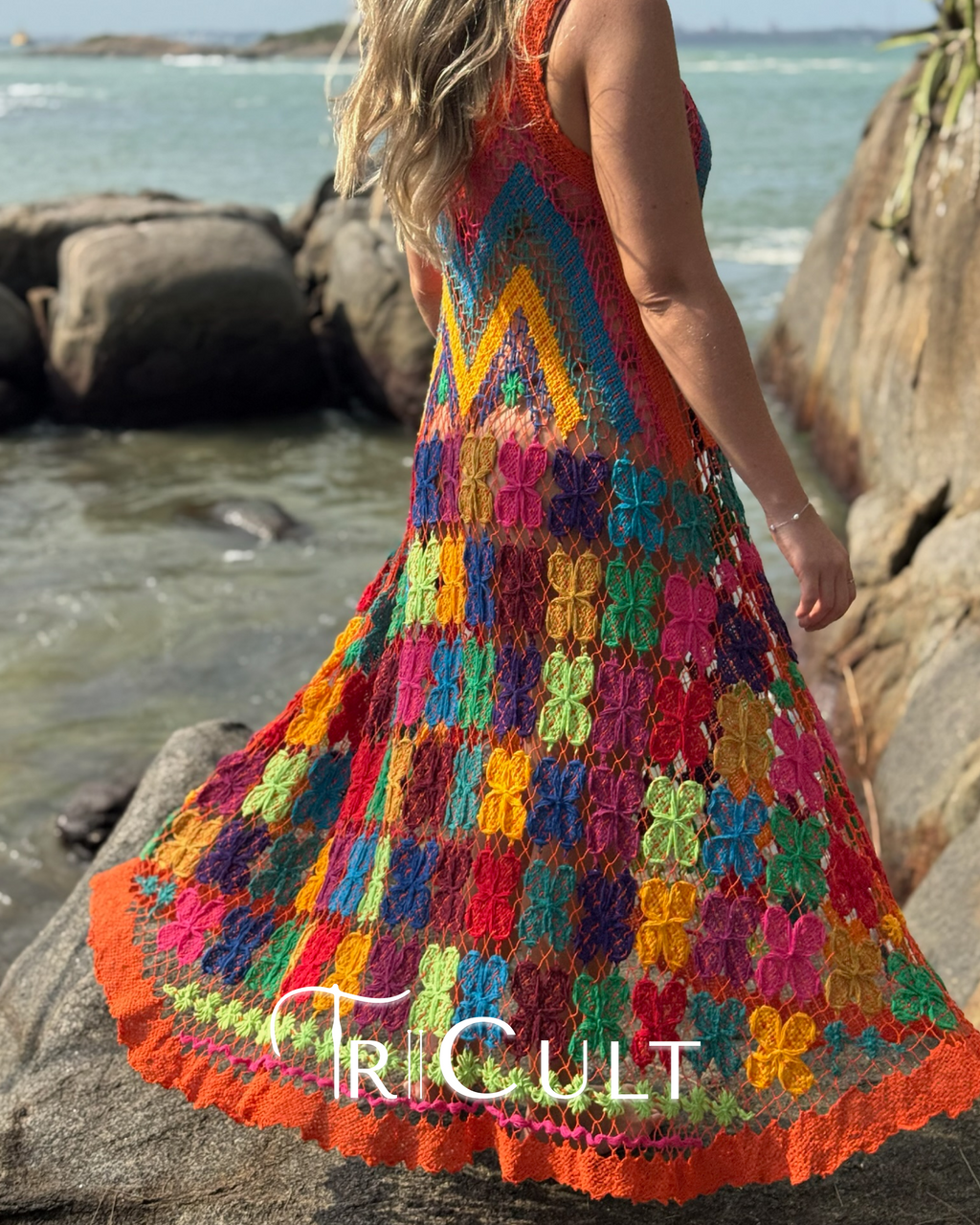 Vestido Renda Filé Florescer