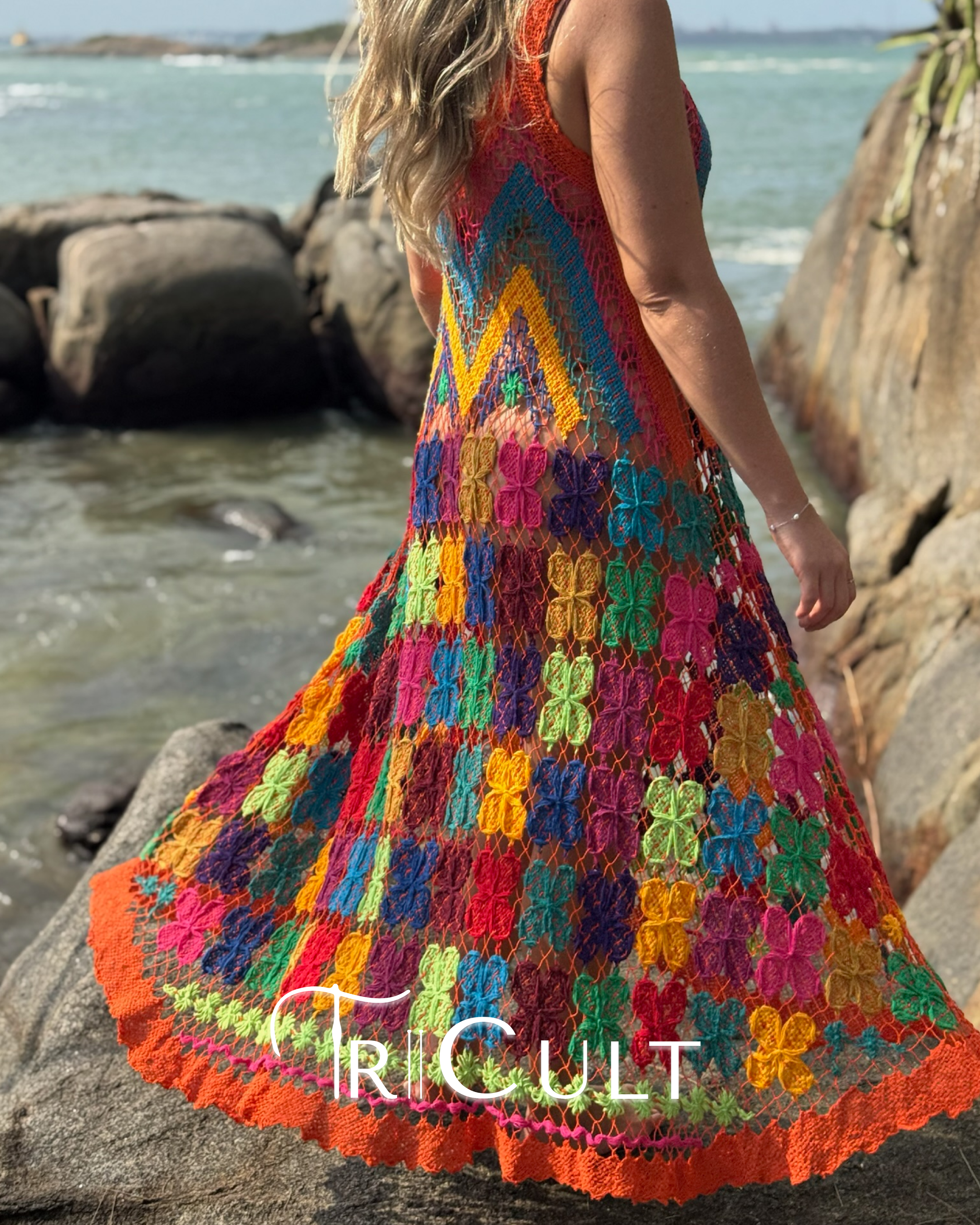 Vestido Renda Filé Florescer